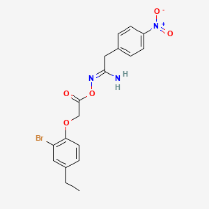 molecular formula C18H18BrN3O5 B5846683 (1Z)-N'-{[(2-bromo-4-ethylphenoxy)acetyl]oxy}-2-(4-nitrophenyl)ethanimidamide 