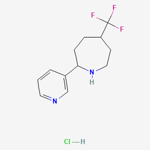 molecular formula C12H16ClF3N2 B584678 2-(Pyridin-3-yl)-5-(trifluoromethyl)azepane hydrochloride CAS No. 1346599-46-9