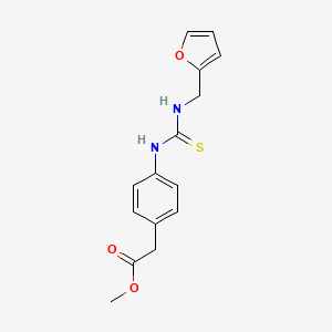 molecular formula C15H16N2O3S B5846807 Methyl (4-{[(furan-2-ylmethyl)carbamothioyl]amino}phenyl)acetate 