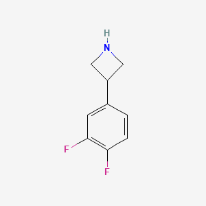 molecular formula C9H9F2N B584684 3-(3,4-二氟苯基)氮杂环丁烷 CAS No. 1203797-46-9