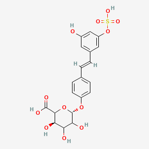(3R,6R)-3,4,5-trihydroxy-6-[4-[(E)-2-(3-hydroxy-5-sulfooxyphenyl)ethenyl]phenoxy]oxane-2-carboxylic acid