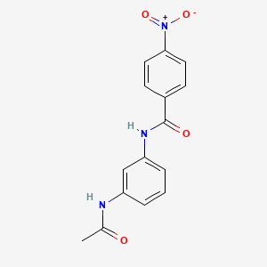 molecular formula C15H13N3O4 B5847060 N-[3-(acetylamino)phenyl]-4-nitrobenzamide 
