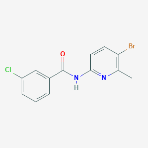 molecular formula C13H10BrClN2O B5847123 N-(5-bromo-6-methylpyridin-2-yl)-3-chlorobenzamide 