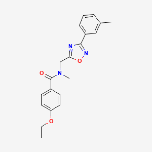 molecular formula C20H21N3O3 B5847149 4-ethoxy-N-methyl-N-[[3-(3-methylphenyl)-1,2,4-oxadiazol-5-yl]methyl]benzamide 