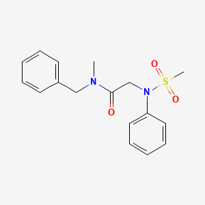 molecular formula C17H20N2O3S B5847396 N-benzyl-N-methyl-2-(N-methylsulfonylanilino)acetamide 