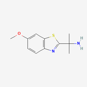 molecular formula C11H14N2OS B584744 2-(6-Methoxybenzo[d]thiazol-2-yl)propan-2-amine CAS No. 157763-18-3