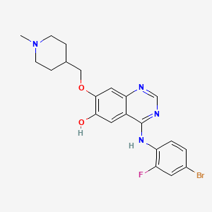 molecular formula C21H22BrFN4O2 B584748 4-(4-Bromo-2-fluoroanilino)-7-[(1-methylpiperidin-4-yl)methoxy]quinazolin-6-ol CAS No. 910298-60-1