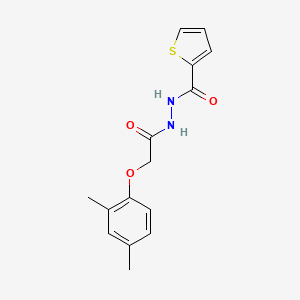 molecular formula C15H16N2O3S B5847480 N'-[2-(2,4-dimethylphenoxy)acetyl]thiophene-2-carbohydrazide 