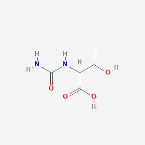 molecular formula C5H10N2O4 B058475 3-Hydroxy-2-ureido-butyric acid CAS No. 122331-32-2