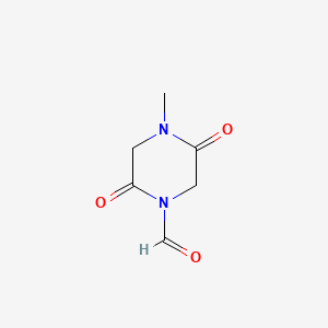 molecular formula C6H8N2O3 B584753 4-Methyl-2,5-dioxopiperazine-1-carbaldehyde CAS No. 147900-77-4