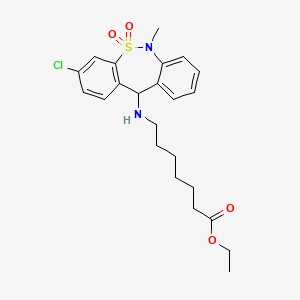 molecular formula C23H29ClN2O4S B584756 Tianeptine Ethyl Ester CAS No. 66981-77-9