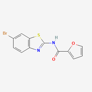 molecular formula C12H7BrN2O2S B5847595 N-(6-bromo-1,3-benzothiazol-2-yl)furan-2-carboxamide 