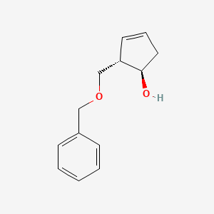molecular formula C13H16O2 B584761 (1R,2S)-2-[(Phenylmethoxy)methyl]-3-cyclopenten-1-ol CAS No. 188399-48-6