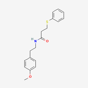 molecular formula C18H21NO2S B5847621 N-[2-(4-methoxyphenyl)ethyl]-3-(phenylsulfanyl)propanamide 