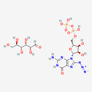 molecular formula C16H24N8O15P2+2 B584764 8-Azidoguanosine diphosphate-glucose CAS No. 150518-47-1