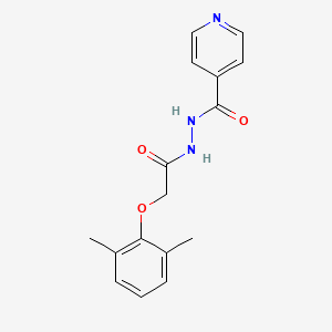 molecular formula C16H17N3O3 B5847680 N'-[2-(2,6-dimethylphenoxy)acetyl]pyridine-4-carbohydrazide 