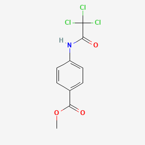 molecular formula C10H8Cl3NO3 B5847729 methyl 4-[(trichloroacetyl)amino]benzoate 