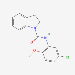molecular formula C16H15ClN2O2 B5847736 N-(5-chloro-2-methoxyphenyl)-1-indolinecarboxamide 