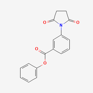 molecular formula C17H13NO4 B5847744 Phenyl 3-(2,5-dioxopyrrolidin-1-yl)benzoate 