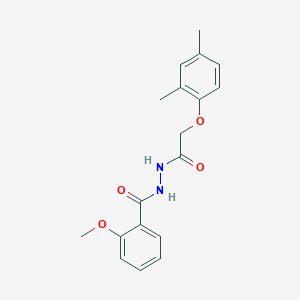molecular formula C18H20N2O4 B5847809 N'-[2-(2,4-dimethylphenoxy)acetyl]-2-methoxybenzohydrazide 