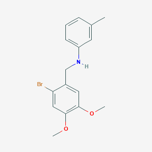 molecular formula C16H18BrNO2 B5847815 N-(2-BROMO-4,5-DIMETHOXYBENZYL)-N-(3-METHYLPHENYL)AMINE 