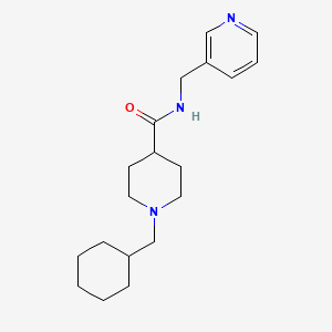 molecular formula C19H29N3O B5847841 1-(cyclohexylmethyl)-N-(pyridin-3-ylmethyl)piperidine-4-carboxamide 