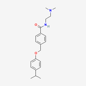 molecular formula C21H28N2O2 B5847872 N-[2-(dimethylamino)ethyl]-4-[(4-propan-2-ylphenoxy)methyl]benzamide 