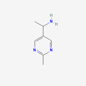 molecular formula C7H11N3 B584788 1-(2-Methylpyrimidin-5-yl)ethanamine CAS No. 1071435-99-8