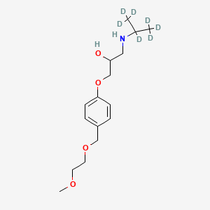 molecular formula C16H27NO4 B584794 O-Desisopropyl-O-methyl Bisoprolol-d7 Hemifumarate CAS No. 1346600-98-3