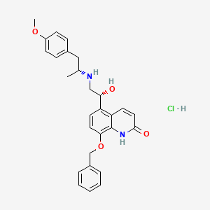 molecular formula C28H31ClN2O4 B584797 8-O-Benzyl Carmoterol Hydrochloride CAS No. 1052689-06-1