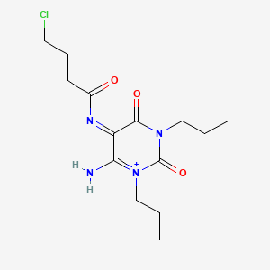 molecular formula C14H22ClN4O3+ B584801 N-(6-Amino-2,4-dioxo-1,3-dipropyl-1,2,3,4-tetrahydro-5-pyrimidinyl)-4-chlorobutanamide CAS No. 155930-17-9