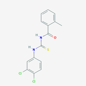 molecular formula C15H12Cl2N2OS B5848065 N-[(3,4-dichlorophenyl)carbamothioyl]-2-methylbenzamide 
