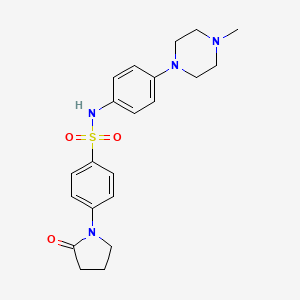 molecular formula C21H26N4O3S B5848071 N-[4-(4-methyl-1-piperazinyl)phenyl]-4-(2-oxo-1-pyrrolidinyl)benzenesulfonamide 