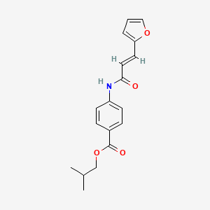 molecular formula C18H19NO4 B5848083 isobutyl 4-{[3-(2-furyl)acryloyl]amino}benzoate 