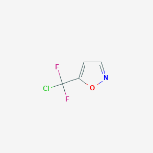 molecular formula C4H2ClF2NO B058481 5-[Chloro(difluoro)methyl]-1,2-oxazole CAS No. 116611-76-8