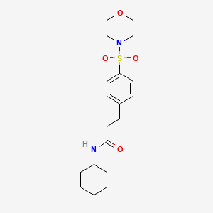 molecular formula C19H28N2O4S B5848105 N-CYCLOHEXYL-3-[4-(MORPHOLINE-4-SULFONYL)PHENYL]PROPANAMIDE 