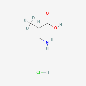 molecular formula C4H10ClNO2 B584811 rac-3-Aminoisobutyric Acid-d3 Hydrochloride CAS No. 1346602-62-7