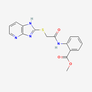 molecular formula C16H14N4O3S B5848120 METHYL 2-(2-{3H-IMIDAZO[4,5-B]PYRIDIN-2-YLSULFANYL}ACETAMIDO)BENZOATE 