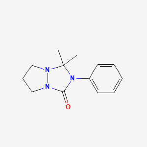 molecular formula C13H17N3O B5848174 3,3-dimethyl-2-phenyl-6,7-dihydro-5H-pyrazolo[1,2-a][1,2,4]triazol-1-one 