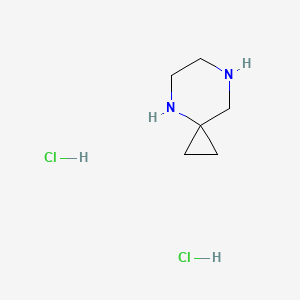 molecular formula C6H14Cl2N2 B584822 4,7-Diazaspiro[2.5]octane dihydrochloride CAS No. 145122-56-1