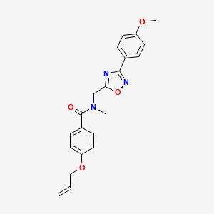 molecular formula C21H21N3O4 B5848259 N-[[3-(4-methoxyphenyl)-1,2,4-oxadiazol-5-yl]methyl]-N-methyl-4-prop-2-enoxybenzamide 