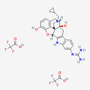 molecular formula C31H31F6N5O7 B584828 6'-Guanidinonaltrindole Ditrifluoroacetate CAS No. 350800-03-2