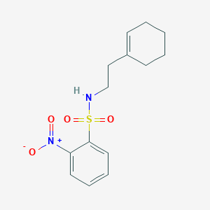 molecular formula C14H18N2O4S B5848391 N-[2-(1-cyclohexen-1-yl)ethyl]-2-nitrobenzenesulfonamide 