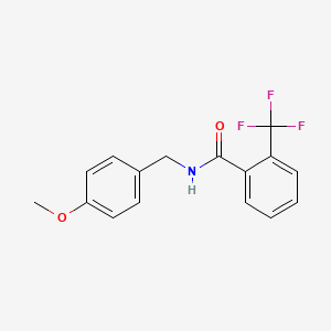 molecular formula C16H14F3NO2 B5848406 N-[(4-methoxyphenyl)methyl]-2-(trifluoromethyl)benzamide 
