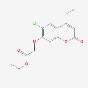 molecular formula C16H17ClO5 B5848495 propan-2-yl 2-[(6-chloro-4-ethyl-2-oxo-2H-chromen-7-yl)oxy]acetate 