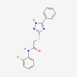 molecular formula C16H13ClN4OS B5848631 N-(2-chlorophenyl)-2-[(5-phenyl-4H-1,2,4-triazol-3-yl)sulfanyl]acetamide 
