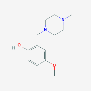 molecular formula C13H20N2O2 B5848672 4-methoxy-2-[(4-methylpiperazin-1-yl)methyl]phenol 