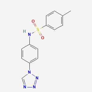 molecular formula C14H13N5O2S B5848799 4-methyl-N-[4-(tetrazol-1-yl)phenyl]benzenesulfonamide 