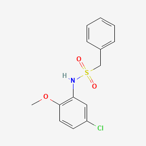 molecular formula C14H14ClNO3S B5848800 N-(5-CHLORO-2-METHOXYPHENYL)(PHENYL)METHANESULFONAMIDE 