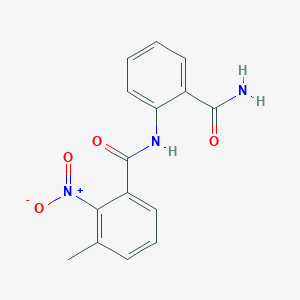 molecular formula C15H13N3O4 B5848995 N-(2-carbamoylphenyl)-3-methyl-2-nitrobenzamide 